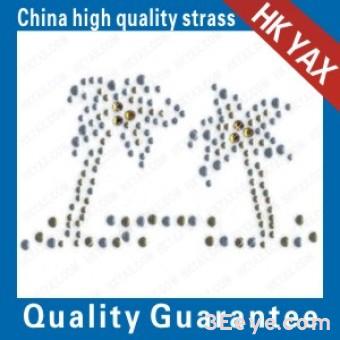 Love each other like coconut trees motifs designs Rhinestone Transfer Customized