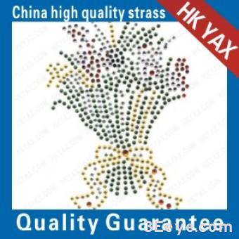 The bouquet pattern is very similar to a streamer motifs designs Rhinestone Transfer Customized