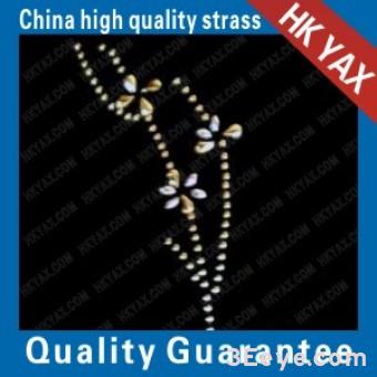 Elegant and high-end female clothing combination motifs designs Rhinestone Transfer Customized