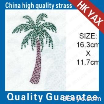 Coconut tree heat transfer designs, motifs designs Rhinestone Transfer Customized